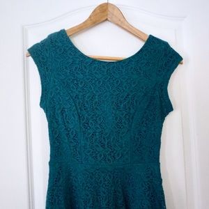 TURQUOISE FLORAL DRESS